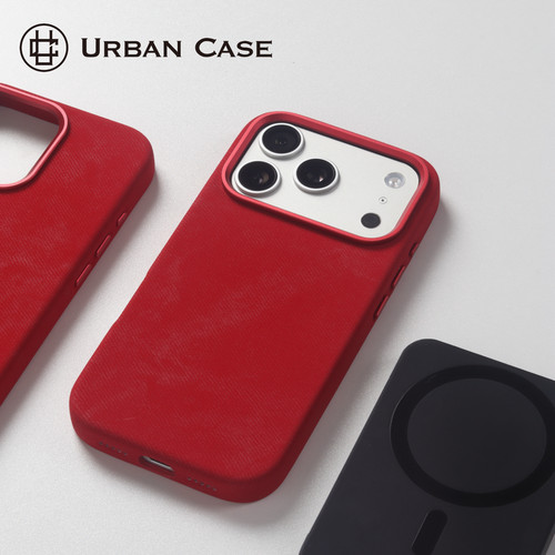 URBAN CASE 法兰绒【新版】皮料2026年新年款磁吸适用于iPhone17promax手机壳苹果17pro/16promax保护套耐脏