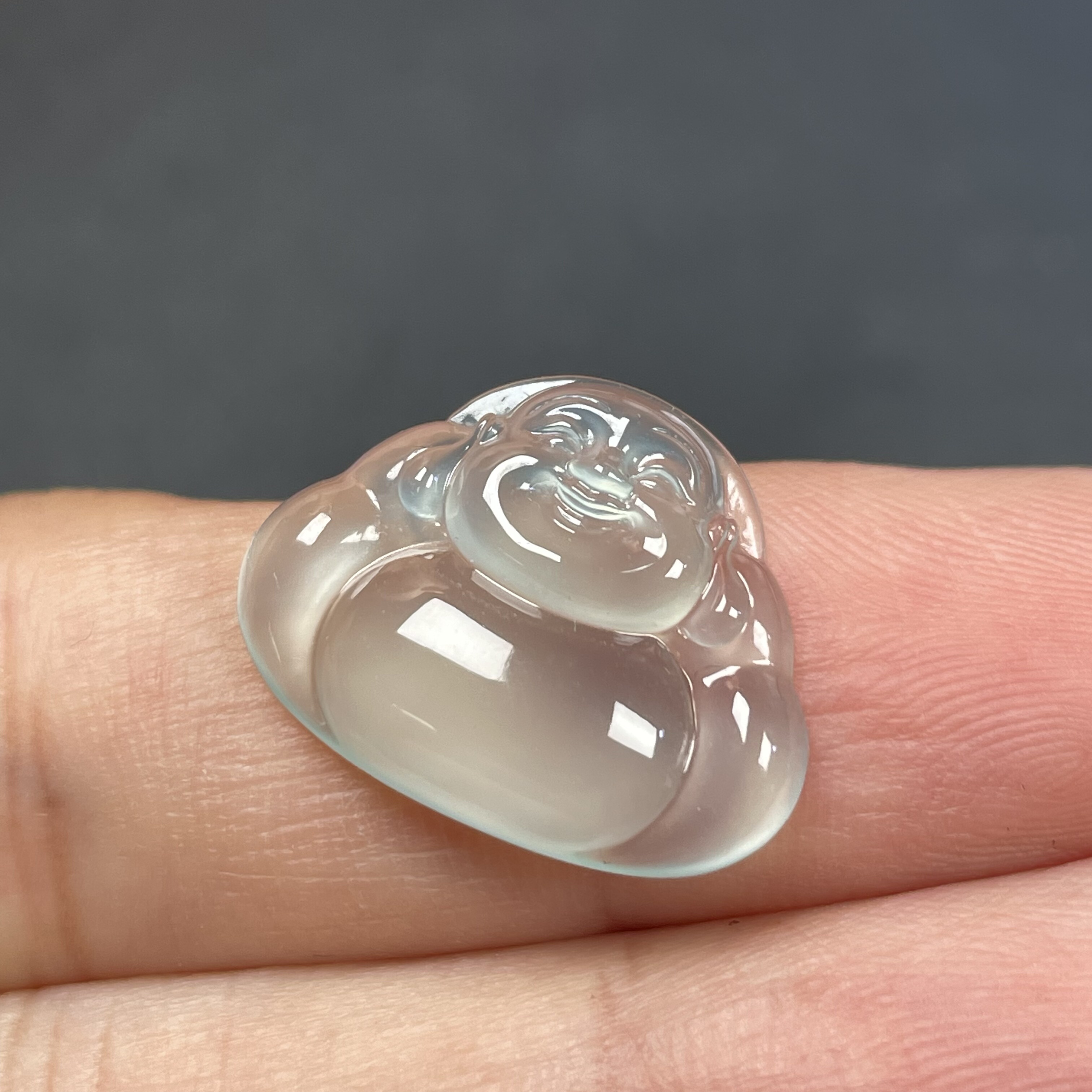 缅甸A货玻璃种翡翠佛公大肚佛笑佛 玉佛项链吊坠挂件揭阳翡翠直播