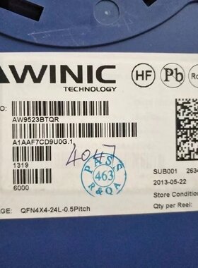 AWINIC品牌AW9523BTQR AW9523B QFN-24 全新原装驱动芯片 可直拍