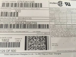 MOLEX莫仕连接器 78726-1045 0787261045 DDR4 DIMM存储模块插座