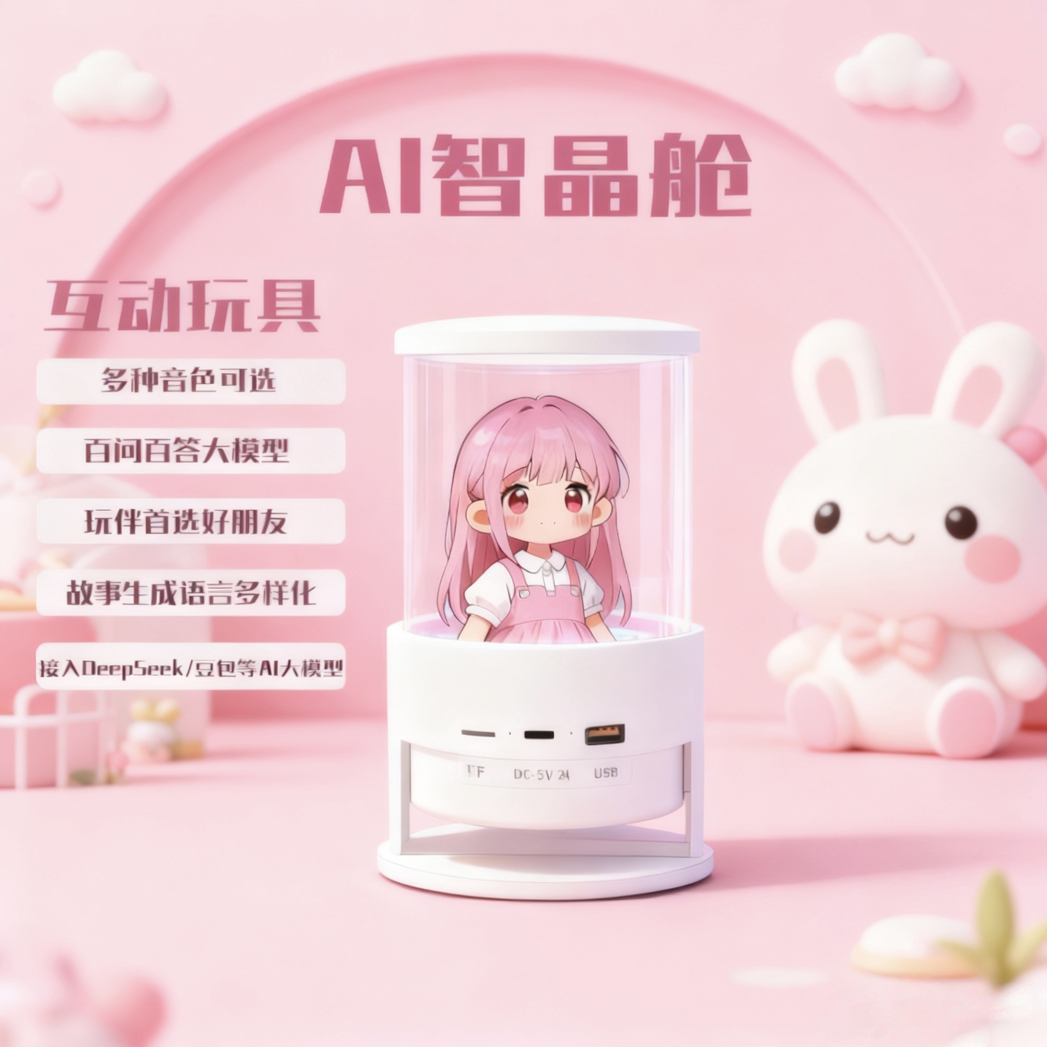 AI智晶舱AI小智3D智能交互机器人