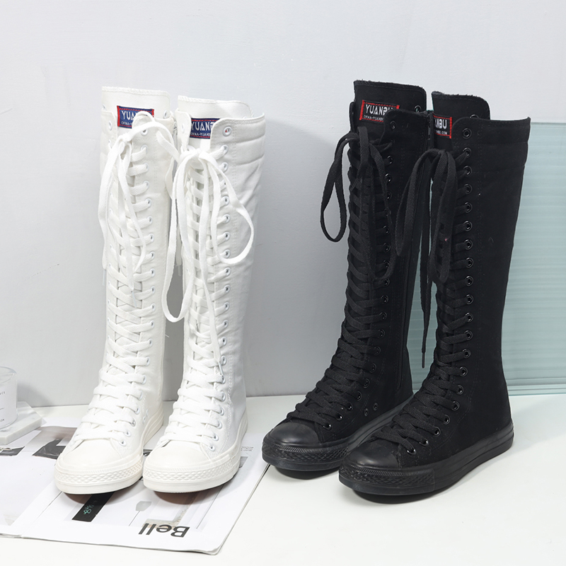 远步32圆头百搭侧拉链内增高高帮