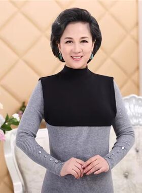 冬季加绒加厚护肩护背假领