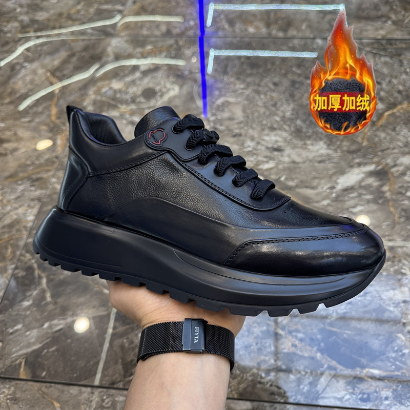 加绒冬季低帮真皮时尚保暖百搭潮