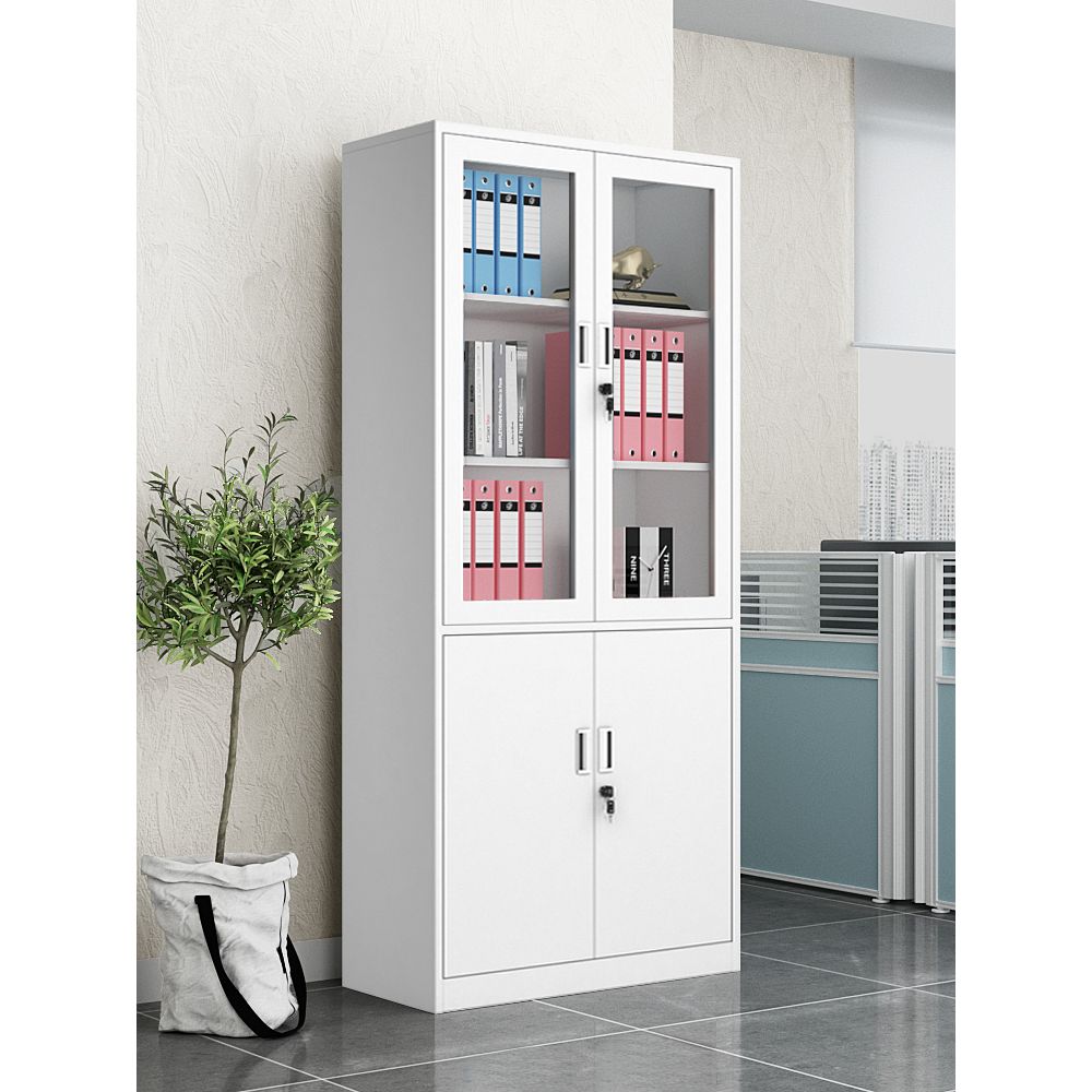 办公室文件柜铁皮柜钢制档案柜资料凭证柜书柜抽屉带锁矮柜储物柜