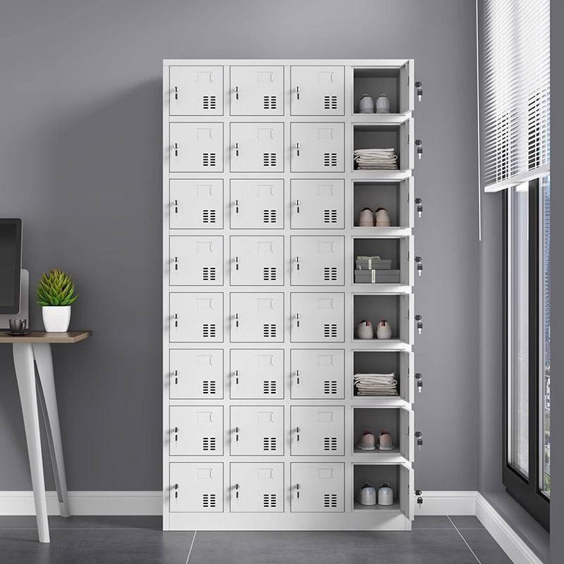 温州工厂32门铁皮更衣柜子员工车间储物柜带锁碗柜手机柜多格鞋柜,商业/办公家具,办公储物柜,淘宝优惠券,粉丝福利购,淘宝优惠卷