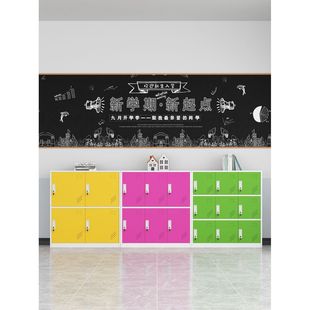 幼儿园小学生学校班级教室书包柜家用玩具铁皮储物柜子带锁置物柜