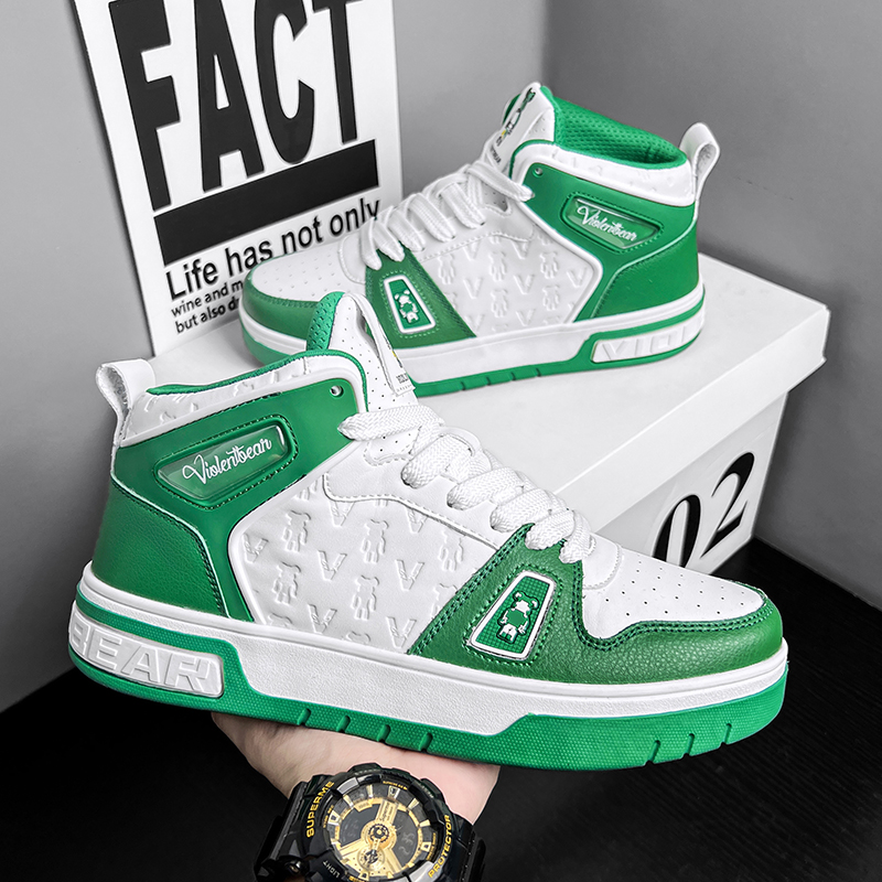 暴力熊正品顺丰包邮秋冬时尚休闲新款跑步夜光保暖高帮运动板鞋