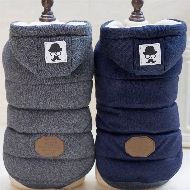 狗狗宠物服饰小胡子两腿棉马甲