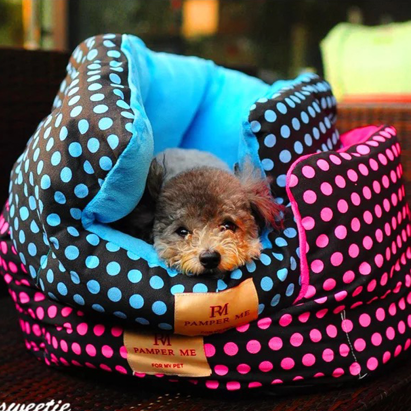 狗窝猫窝四季通用高档帆布珊瑚绒宠物棉窝垫比熊泰迪法斗猫咪用品