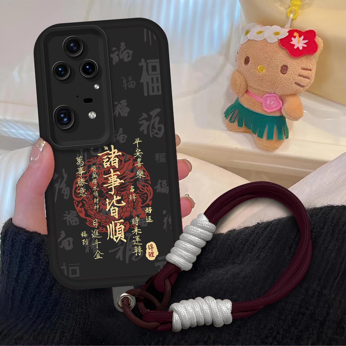 诸事皆顺适用于华为p50Pro手机壳p50镜头全包p50国风耐脏防摔软壳日进斗金JADAL00保护套磨砂锦鲤新款高级感