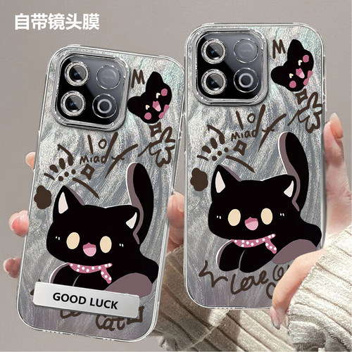 带镜头膜适用iQOOZ10TurboPro手机壳iqooz10Turbo全包v2453a可爱猫咪高颜值防摔硬壳高级感V2452A保护套新款