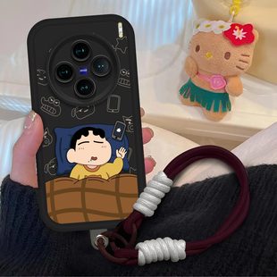 睡觉蜡笔小新适用于vivo Por X200s手机壳x200s镜头全包x200磨砂耐脏防摔V2458A软壳网红保护套v2415a创意新款