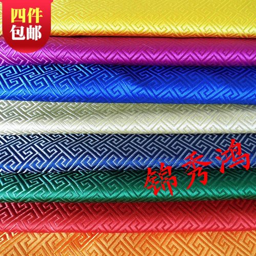 锦秀鸿仿古风长城回纹布料