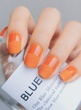 玩卡085半熟南瓜土色橙色系蔻丹芭比树脂光疗甲油胶持久可卸彩胶