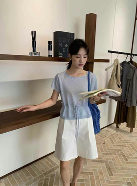 NN | 2025新款针织衫女夏薄款上衣短袖纯色百搭韩系风