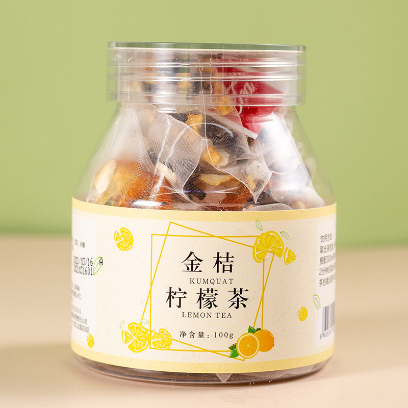 网红金桔柠檬苹果干红茶柠檬组合茶水果茶冷热泡茶泡水养生茶冲泡
