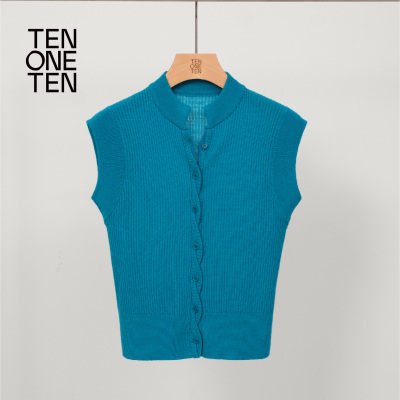 TEN ONE TEN 羊毛手工绞花背心男女同款中性百搭春秋
