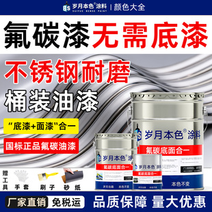 氟碳漆金属漆户外防锈耐磨漆不锈钢铝合金镀锌管专用油漆底面合一