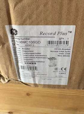 GE Record Plus断路器FDN36MC100GD、