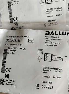 巴鲁夫正品BOS01F8 BOS 18M-PS-PR23