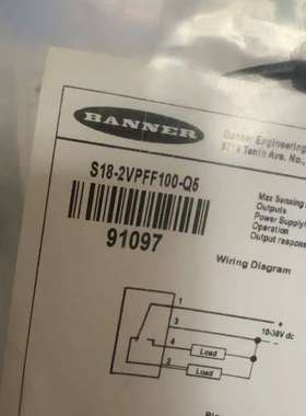 邦纳传感器S18-2VPFF100-Q5.