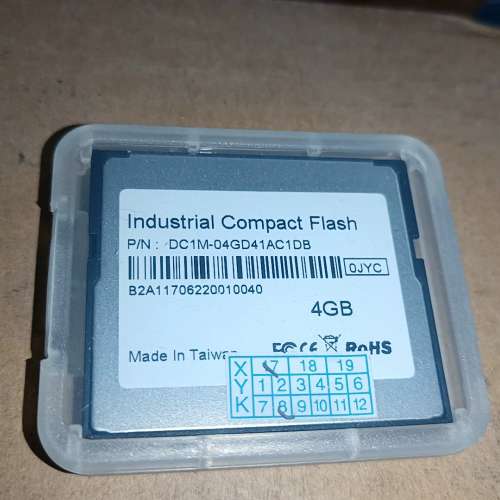 台湾宜鼎工业级CF卡DC1M-04GD41AC1DB 议