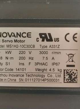 未用INOVANCE汇川伺服电机MS1H2-10C30C