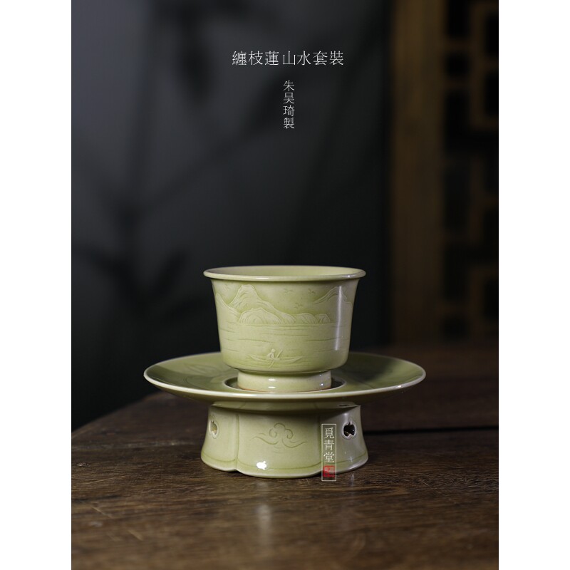 觅青堂高端手工茶具越窑风
