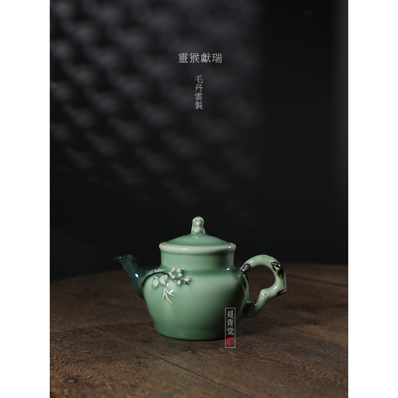 觅青堂毛丹云手工茶壶