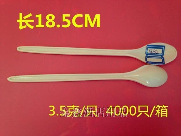 E632 热卖白色一次性小勺  加厚小勺  长柄勺 塑料勺 4000只/箱
