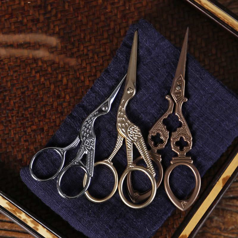 中式复古家用小剪刀 茶道配件手工剪纸刀 不锈钢茶叶袋包线头剪子,居家日用,家用剪刀,淘宝优惠券,粉丝福利购,淘宝优惠卷