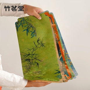 新中式双面干泡席茶席防水茶桌布垫防烫隔热垫茶盘垫棉麻布艺桌旗