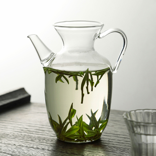 仿宋玻璃壶泡绿茶专用执壶过滤家用耐高温泡茶器茶壶茶杯套装 茶具