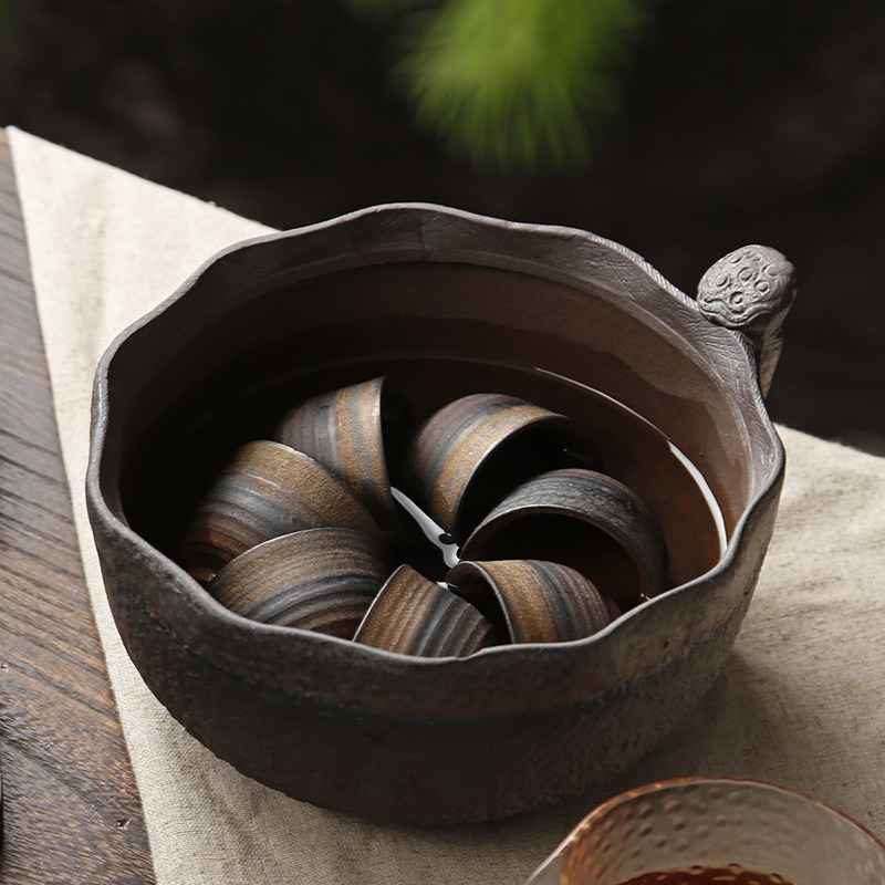 粗陶茶洗笔洗家用水盂建水茶水缸盆茶渣桶陶瓷茶具配件大号茶碗杯,餐饮具,茶道/零配,淘宝优惠券,粉丝福利购,淘宝优惠卷