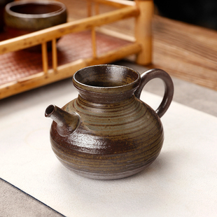 清水柴烧公道杯陶瓷带把分茶杯手工茶海家用复古公杯茶具配件大号