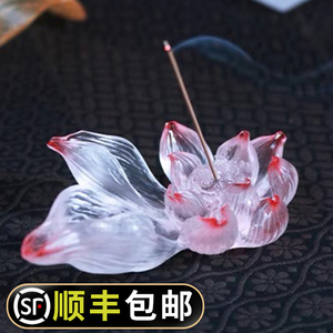 心缘堂琉璃莲花香插香薰炉多孔位