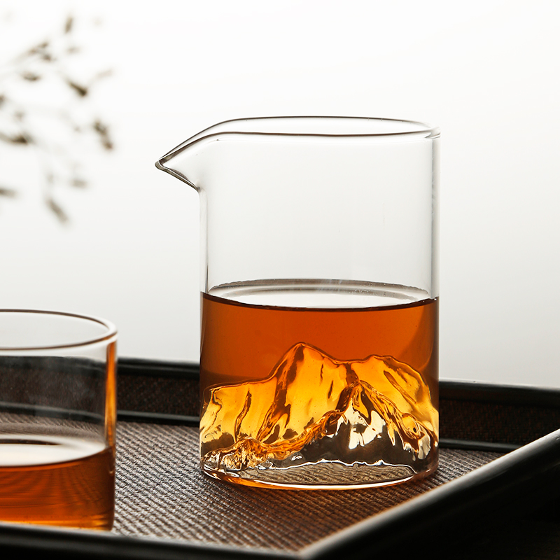 藏山玻璃公道杯茶海日式公杯透明功夫茶具茶漏套装耐热茶海分茶器