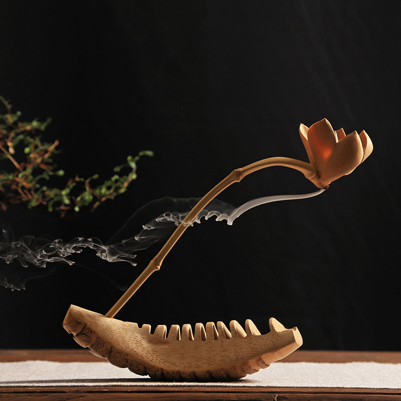 莲花竹根倒流香炉 香插香座香筒沉塔香居室佛具 家用茶道创意摆件,纺织面料/辅料/配套,服装加工设备,淘宝优惠券,粉丝福利购,淘宝优惠卷