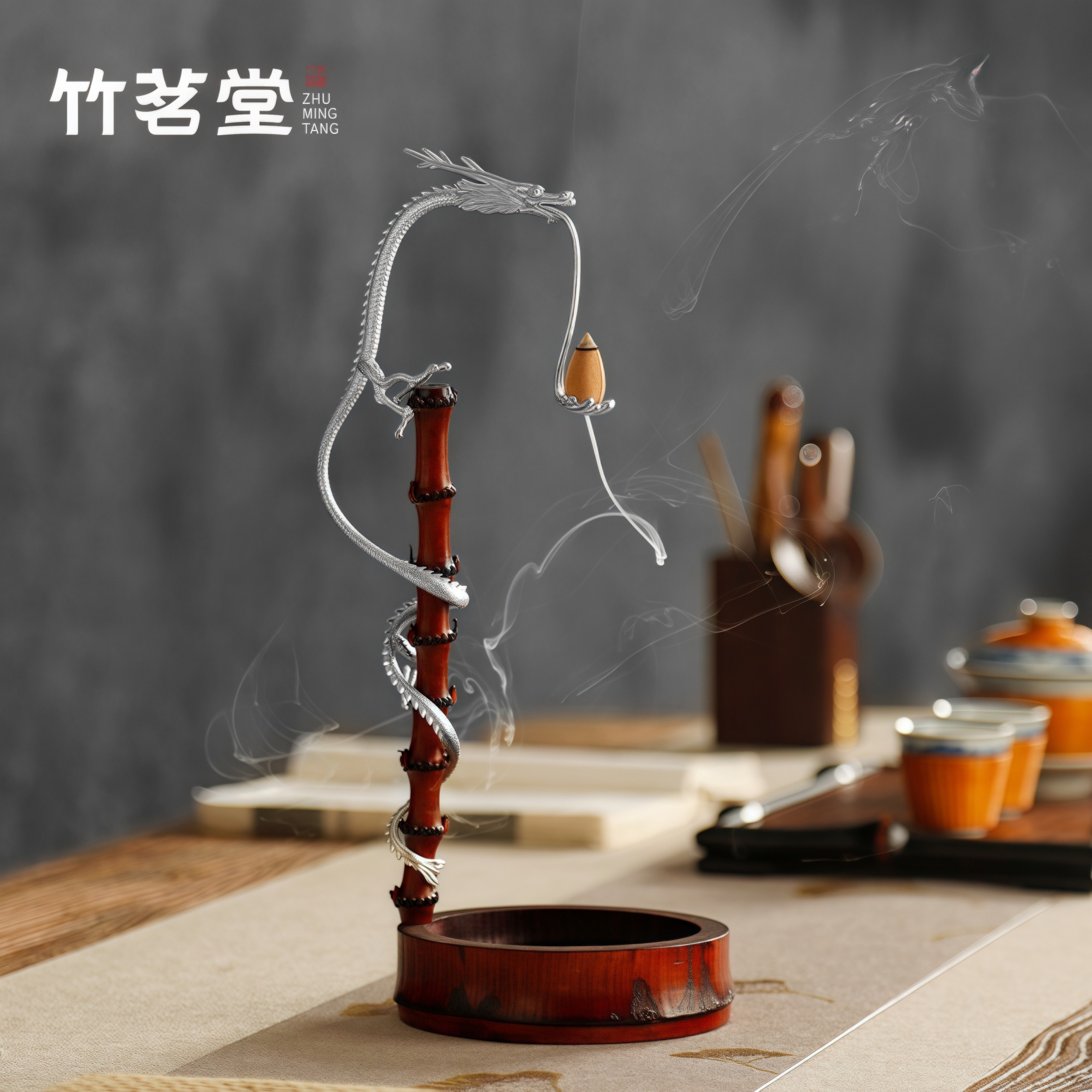 古篱大漆龙挂香古锡龙头手工竹制香挂倒挂香座线香插倒流香香薰炉,餐饮具,茶道/香炉,淘宝优惠券,粉丝福利购,淘宝优惠卷