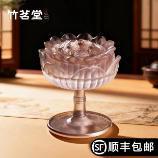 心缘甄琉璃宝莲灯蜡烛底座烛台摆件香薰香器家用复古高级感卧室灯