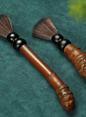 精品竹根养壶笔茶刷子扫茶盘茶笔不掉毛竹制养壶实木功夫茶具配件