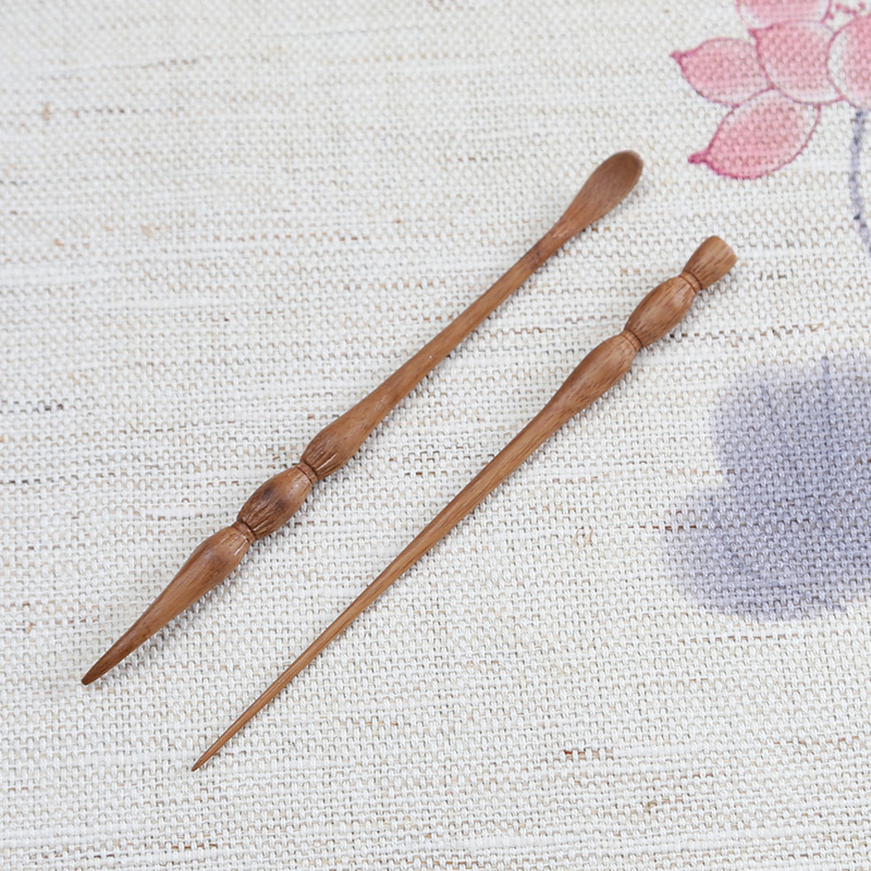 碳化藕节茶针茶则竹制仿古茶锥