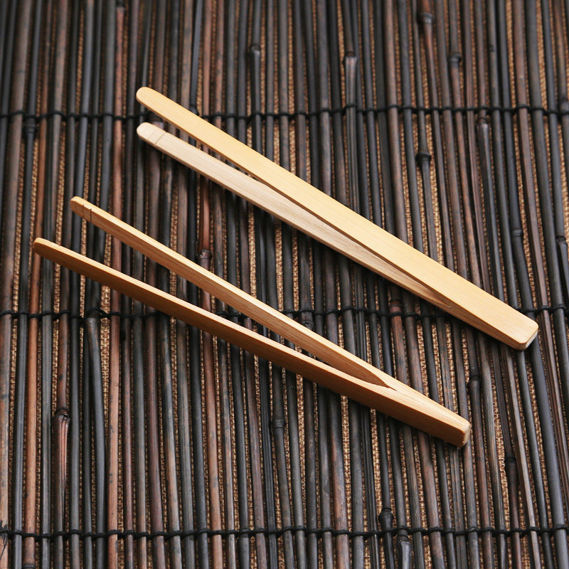 本色茶道套件茶夹 手工孟宗竹韩式茶具配件 韩日式缠线杯夹精品