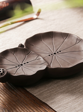 迷你家用干泡小号茶盘现代简约紫砂茶台禅意陶瓷茶托 托盘壶承储