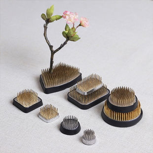 铜针剑山花插花艺插花用具花器加固底座专业花道器具套组茶道配件