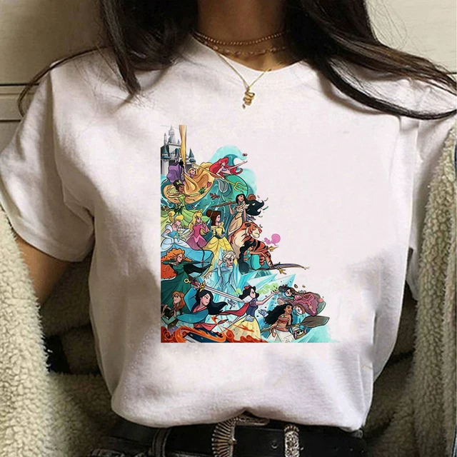 Кисточка принцесса Т-ШИРТ Princess Orola Sleeping Beauty Cute Kawaii повседневная женская футболка