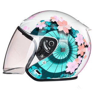 保暖4分之3头盔通用 安全帽半盔电动摩托车冬季 DOT男士 头盔女款