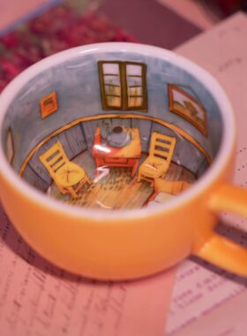 [原创设计]杯欢小屋梵高卧室杯创意水杯釉 釉中彩不现实 马克杯