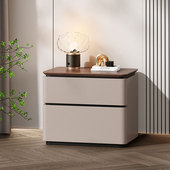 新款 现代创意高级感实木床头柜家用卧室床边柜轻奢简约收纳柜整装